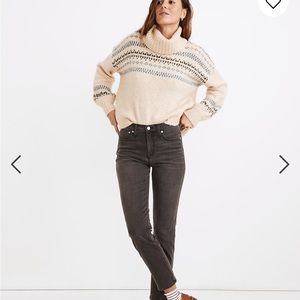 New Mid-Rise Stovepipe Jeans in Bridley Wash, raw hem